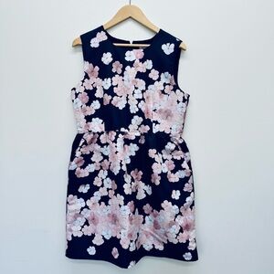NWT RED VALENTINO Sleeveless Cherry Blossom Black Floral Rosa Antico - Sz 12